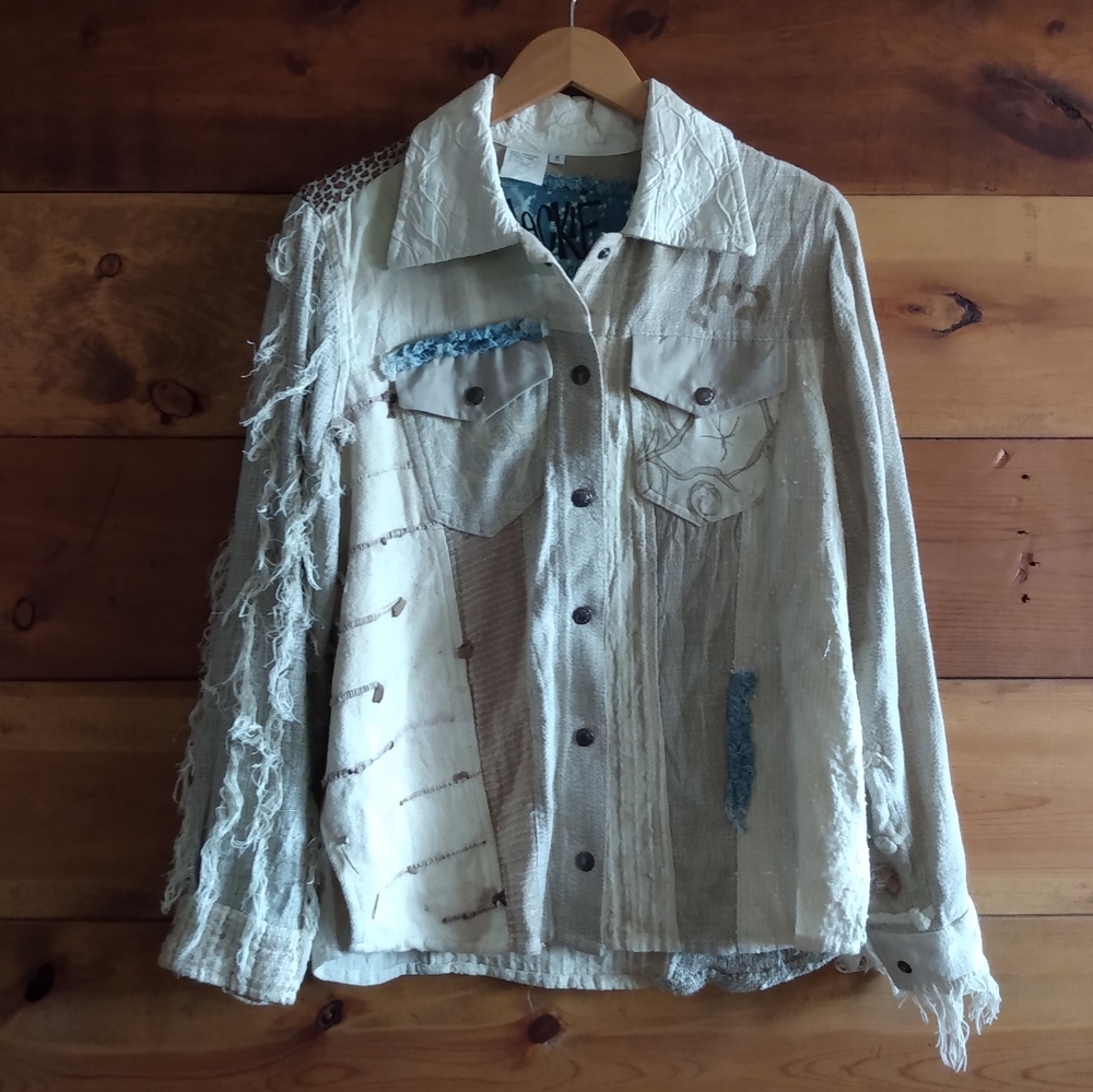 Vintage Mixed Media Jacket M